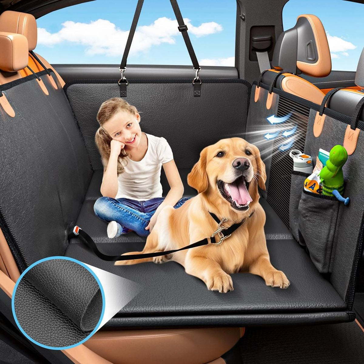 Zetagix Hard Bottom Dog Car Seat Cover